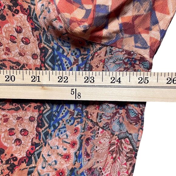 Soft Surroundings Atacama Patchwork Maxi Dress 1X Boho Orange Blue - Picture 14 of 16